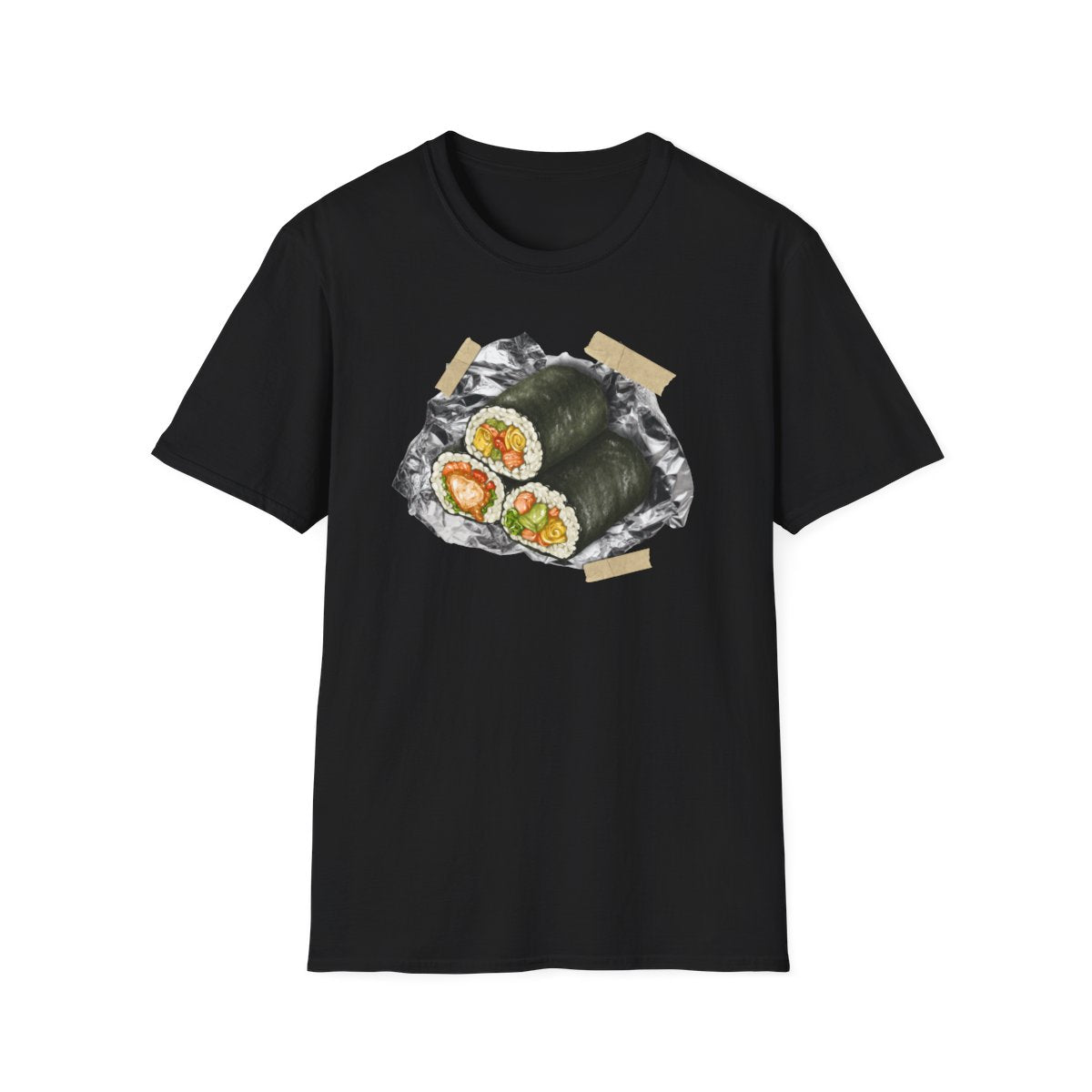 Unisex Heavy Cotton Tee Sushi Black
